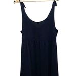 st. john's bay Deep V Babydoll Dress Black Size XL Minimalist Boho Beach Summer Photo 8