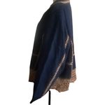 Vintage lew magram 2 piece Crochet trim jacket and skirt. SZ. 24W Blue Photo 5