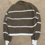 SheIn Brown Striped Sweater Photo 0