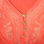 Motherhood  Orangish Pink Cotton Shirt Sz M Photo 2