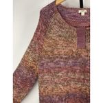 J. Jill Sweater Womens Sz M Colorful Purple Pink Metallic Wool Blend Knit Hippie Size M Photo 4