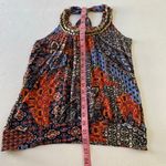 American Rag Cie Boho Beaded Halter Top Multicolor Patchwork Print Photo 3