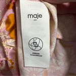 Maje NEW NWT  Rolille Ruched Satin Mini Dress In Flower Power Floral Print Photo 13