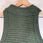 Pilcro Ribbed Knit Turtleneck Sweater Tunic Vest Green Small Anthropologie $120 Photo 13