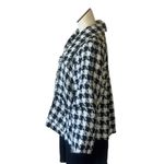 NWT NVLT Women's Cape Jacket with Lantern Sleeves Plaid Houndstooth Black White Size L Photo 8