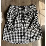 Kate Spade NWOT  off the shoulder top black gingham  S Photo 1