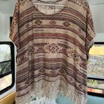 American Rag  Knit Poncho Shirt with Lace (size: S/M) Photo 0