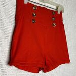 Toska  Shorts Red With‎ Gold Buttons Photo 5
