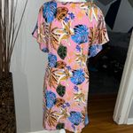 Ekouaer Tropical Pink Dress with Leaf Print Photo 3