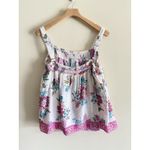 Lane Bryant  Pintuck Relaxed Smocked Square-Neck‎ Tank Plus Size 20 Floral Photo 2