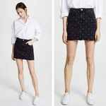 Current/Elliott Denim The 5 Pocket Polka Dot High Rise Jean Mini Skirt Size 24 Photo 7