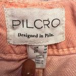 Pilcro Anthropologie  Pleated‎ Micro Circle Soft Denim Mini Skirt Pink Rose Sz 10 Photo 10