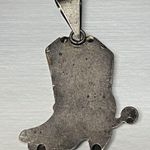 Vintage Hand Crafted Cowboy Pendant Two Tone Silver Gold Bold Statement Chunky Photo 1