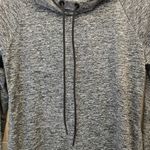 Athleta {S}  Uptempo Hoodie Sweatshirt Charcoal Gray Black Marled Photo 4