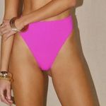 Lulus  High Waisted Bikini Bottoms Fuchsia Pink Size S Photo 2