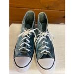Converse  Womans  Chuck Taylor All Star high-top sneakers in a teal velvet Sz 8 Photo 5