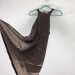 Aritzia Babaton Satin Mini Dress 10 Pressure 90s Taupe High Shine Racer Back Photo 13