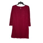 J.Crew Women's Dress Lined lace 3/4 Sleeve Shift Flared Dress Knee Length Red 8 Red Photo 2