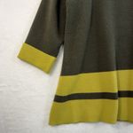 Max Studio  Plus 1X Sweater 3/4 Sleeve Forest Green Striped Pullover Women's Photo 2