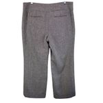 Loft  Marisa Brown Chevron Gold Shimmer Wide Leg Cuffed Tweed Pants Size 10 Photo 1