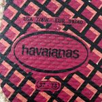 Havaianas Women’s Flip Flops Purple Size 8 Brazilian Sandals Palm Frond Like New Photo 3