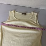 Vtg Shaver Lake Tank Top Size XL Yellow Lace Hem Jeweled Neck Coquette Soft Girl Photo 4