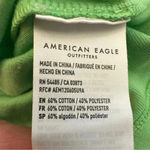 American Eagle NWT Ribbed Henley Tee Shirt Size XS Peace Flower Yingyang Crop Photo 2