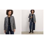 Everlane Gray Wool Houndstooth Oversized Blazer Size 4 Photo 8