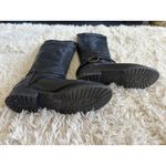 Steve Madden  Black Leather Knee High Boots Womens Size 7 Riding Moto StyLe Photo 4