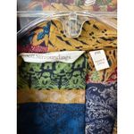 Soft Surroundings  Patchwork Print Open Front Cardigan Women PM Blue Multi Photo 2