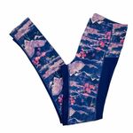 Kyodan  Floral Bamboo Mountain Landscape Athletic Purple Leggings XS X-Small Photo 2
