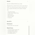 Anthropologie  Maeve White Eyelet Shirt Dress Photo 15