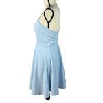 Lulus  Small Skater Dress Call to Charms Racerback Apron Neckline Sleeveless Blue Photo 4