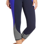 Athleta  High Rise Flow Stripe Chaturanga‎ Capri Crop Workout Yoga Pants size S Photo 0