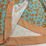 J. McLaughlin Blythe Faux Wrap Dress Leopard Greek Key Turquoise Orange Size S Photo 9