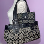 Coach Soho Pleated Hobo Bag w Wallet Monogram Canvas Buckle Y2K Logo Preppy Photo 0