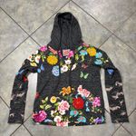 Johnny Was Blooming Breeze Pullover Hoodie Camo Grey Black Sz XS Boho Casual EUC Photo 3
