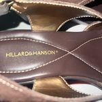 Hillard & Hanson Hillary & Hanson Womens Leah Brown Suede Open Toe Buckle Wedge Sandal US Size 6 Photo 9