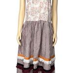 BASS Bohemian Lace and Gingham vintage Maxi Dress rare sz M Pink Size M Photo 0