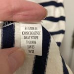 Gap  Ivory Navy Striped Iconic Boatneck 3/4 to Long Sleeve Shirt Dress Photo 4