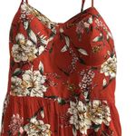 Xhilaration Women's XL Red Floral Sleeveless Jumpsuit Wide-Leg Casual Photo 3