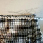 Nicole Miller EVIE HOUNDSTOOTH FAUX WRAP ASYMMETRICAL SKIRT Size 14‎ Black White Tweed Preppy Photo 9