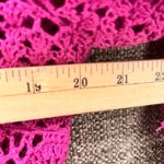 Liz Claiborne  Vintage Crochet Boho Cardigan‎ Pink Medium Photo 9