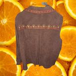 Bob Mackie  Brown Full Zip Aztec Design Full Zip Lightweight Jacket‎ Size XL Photo 6