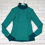 Lululemon Green Half Zip Top Thumbholes Athletic Activewear Jacket Size 6 Photo 0