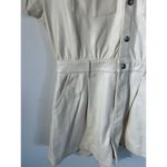 Vintage Havana romper women size M cream faux leather shorts collar short sleeve Size M Photo 2