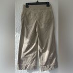 Gap  high rise lace up wide leg khaki ankle pants, side zip; size 2P Photo 6