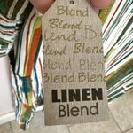 Peck & Peck  Open Front Duster Womens Large Linen Blend Multi Color NWT Photo 5