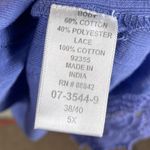 Roaman's Women's Plus Size Crochet Trim Pointelle Cardigan Size 5X Periwinkle Purple Photo 6