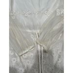 Chaser  Embroidered Lace Mini Dress Bohemian Drawstring Waist Cream M‎ Photo 4